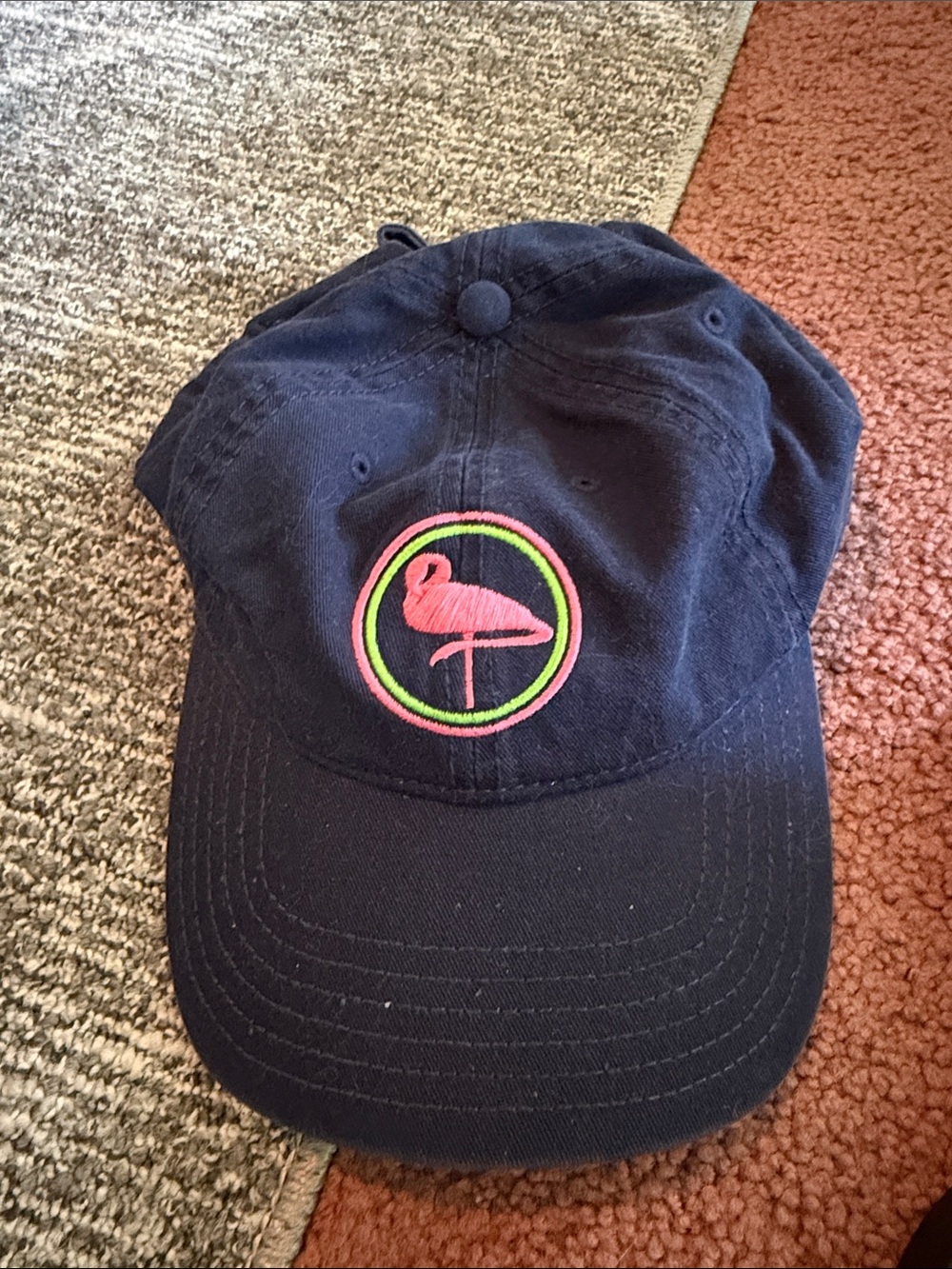 Christoper Cross Navy Flamingo Baseball Cap - Logo
